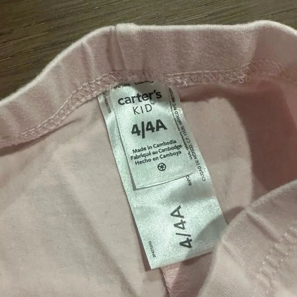 Carter’s Light Pink Leggings 4T - Picture 2 of 5